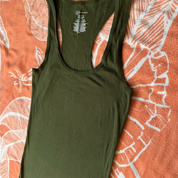 No Boundaries Green Ribbed Tank - Picture 5 of 7